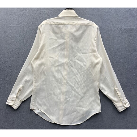 Vintage Career Club Button Up Shirt Striped Design Pocket Made in USA Size 15 - Picture 3 of 16